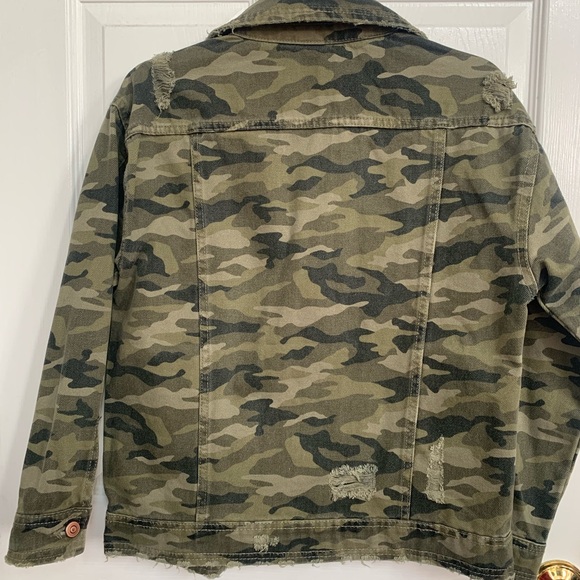 No Boundaries Camouflage Denim Jacket Size XS 1 - Picture 12 of 16